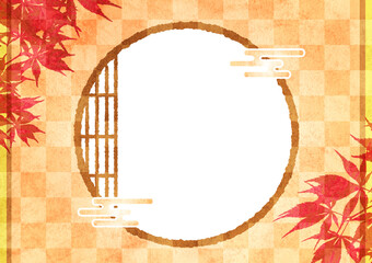 秋の紅葉　和を感じる背景素材