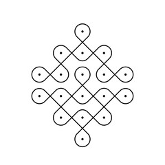 Easy Rangoli Kolam to draw on daily basis!