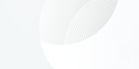 White geometric abstract background overlap layer on bright space with lines effect decoration. Modern graphic design element circles style concepttechnology concept.