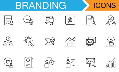Professional Branding Icons Set for Business, Corporate, and Digital Use