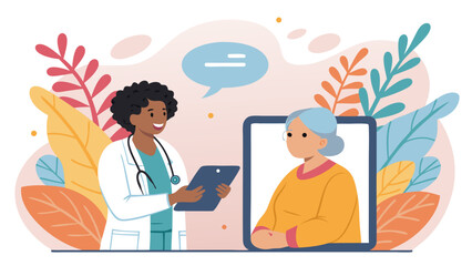 Telemedicine Consultation Doctor and Patient Discussing Health Concerns