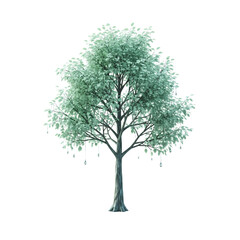 Obraz premium Melting Tree Isolated on Black Background Conceptual Image of Climate Change and Environmental Issues