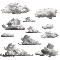 Transparent clouds set