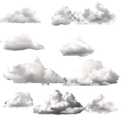 Transparent clouds set