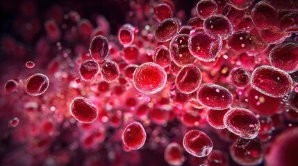 Microscopic View of Red Cells Surface.