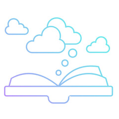 Gradient Cloud Book Icon