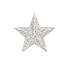Obraz premium Sparkling Silver Star Pattern Isolated on Black Background for Festive Design Elements