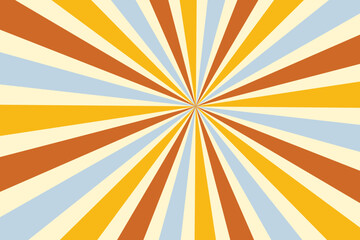 Vector illustration of a vibrant sunburst background with radiating lines in warm colors.