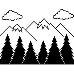 Obraz premium winter landscape with trees