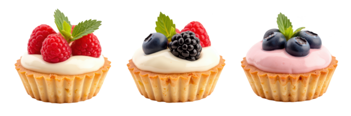 Delicious mini tarts topped with fresh berries and creamy frosting, perfect for dessert lovers. Indulge in these sweet treats