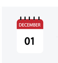 1 december calendar december calendar vector illustration
