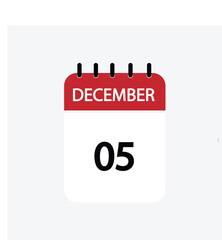 5 december calendar december calendar vector illustration