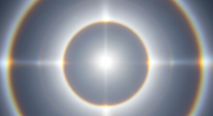 Circular Halo Phenomenon with Bright Light Source.