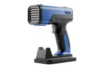 Modern portable barcode scanner device isolated on transparent background for retail and business use