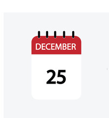 25 december calendar december calendar vector illustration