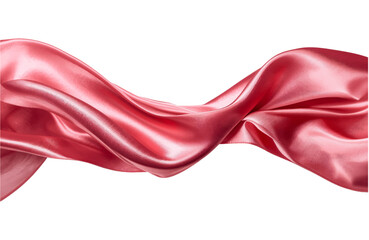 Elegant Red Satin Fabric with Luxurious Folds and Glossy Texture