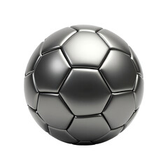 Detailed image of a metallic soccer ball.