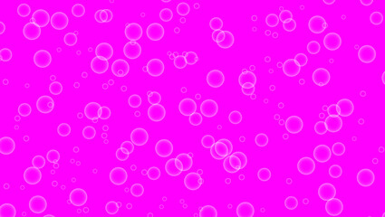 Pink Bubble Background – Abstract Floating Bubbles on Vibrant Magenta Backdrop