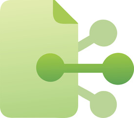 A green folder featuring two circular designs on its front cover.