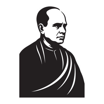 Ishwar Chandra Vidyasagar, iconic Indian portrait of a man