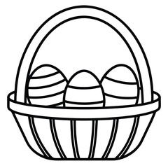 Minimal Easter Basket Outline