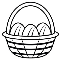 Minimal Easter Basket Outline