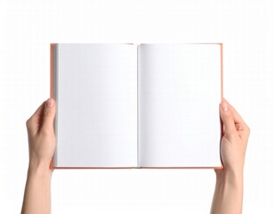 Obraz premium hand holding blank notebook