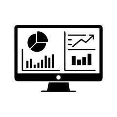 Data Analytics Icon | Performance Graph Symbol | Business Insights Graphic | Pie Chart and Bar Graph Vector | Metrics Dashboard Illustration