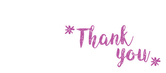 Thank You Hand Lettering. Typography Design Inspiration. Black colored. On a white background. Vector