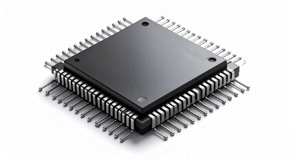 computer chip on white background