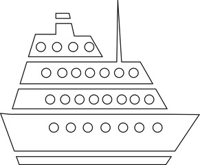The image displays black silhouette icon graphics depicting various types of watercraft Several designs resemble modern yachts and speedboats, characterized by sleek lines and recreational features.