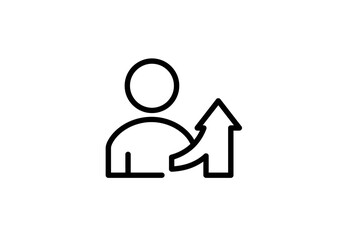 Personal Growth Icon | Success and Progress Symbol | Career Advancement Graphic | Professional Growth Vector | Performance Improvement Illustration