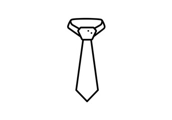 Necktie Icon | Formal Wear Symbol | Business Attire Graphic | Professional Clothing Vector | Elegant Fashion Illustration | Suit Accessories Design