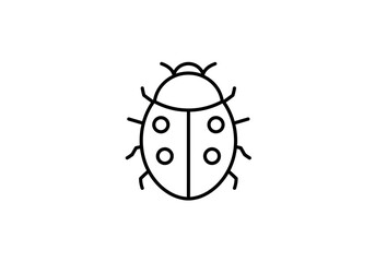 Ladybug Icon | Insect Nature Symbol | Environmental Health Graphic | Cute Bug Vector | Nature Illustration | Eco-Friendly Insect Design