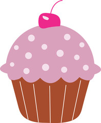 Colorful Cupcakes Vector Illustration