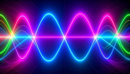 Vibrant neon wave patterns