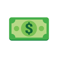 Green Dollar Bill Money Icon