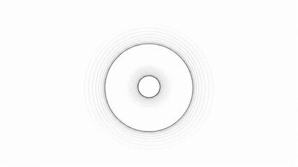 A central perspective with multiple concentric rings fading outward into white space