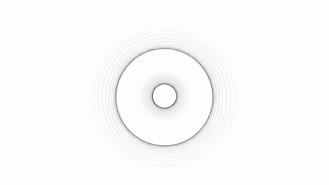 A central perspective with multiple concentric rings fading outward into white space