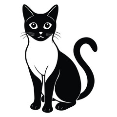 Obraz premium vector isolated silhouette cat set