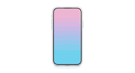 Modern smartphone displaying a vibrant, smoothly transitioning gradient wallpaper, blending soft pastel hues of pink, purple, and blue.