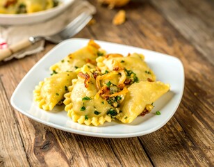 Delicious dumplings on a plate
