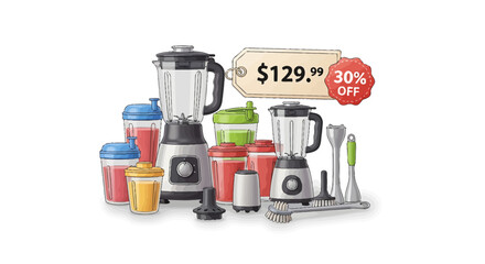 Diverse Collection of Kitchen Blenders and Food Preparation Tools for Modern Healthy Lifestyles at a Special Price
