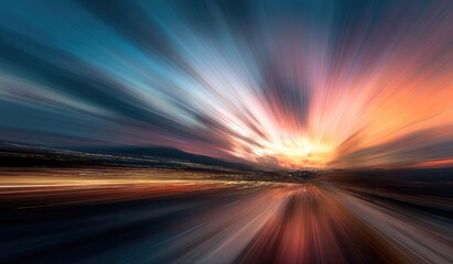 Abstract Sunrise/Sunset Speed Blur