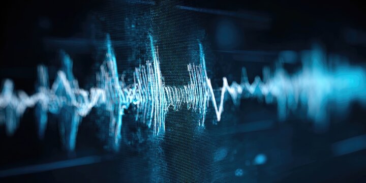 Abstract audio waveform display