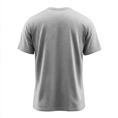 Back View of a Blank Gray T-Shirt