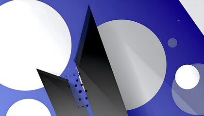 Abstract geometric shapes in vibrant colors.