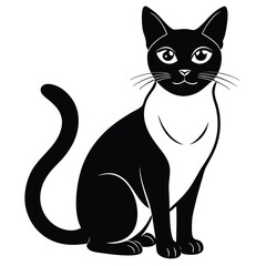 Obraz premium vector isolated silhouette cat set