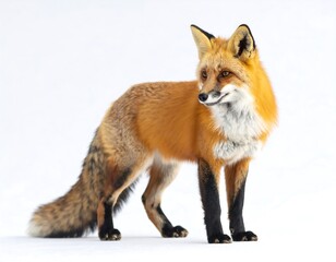 Obraz premium Red fox in snow