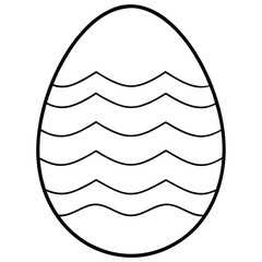 Minimal Easter Egg Line Art